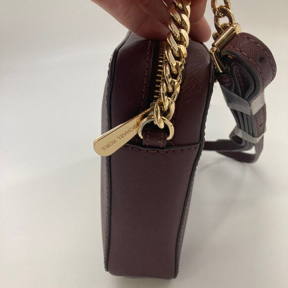 MICHAEL KORS, SMALL WINE SAFFIANO LEATHER CROSSBODY BAG - Picture 4 of 14